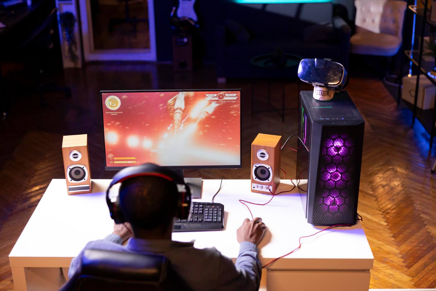 Suporte PS5 com refrigeração e carregamento RGB